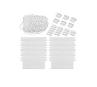 HOMSFOU Plastique Kit 89 en D’Accessoires Blanc Mm pour Stores Verticaux | Plaque Inférieure 89mm, Boucles à Billes de 10mm, Pièces de Rechange pour Éléments Usés ou Cassés