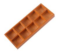HOMSFOU Plateau en Bois Compartimenté pour Jardinière à 10 Cases | Bois Rustique, Bords Surélevés, Protège les Surfaces, pour Pots, Mini Bacs et Déco de Balcon