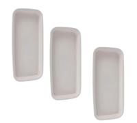 HOMSFOU Plateaux Rectangulaires pour Pots de Fleurs, Lot de 3 en Plastique | Fond Plat Antidérapant, Surface Lisse Facile à Nettoyer, pour Jardinières et Rebords de Fenêtre