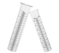 HOMSFOU Pluviomètre Extérieur Échelle en Plastique 6/, Lot de 2 Tubes de Mesure pour Collecte d'eau Jardin et Pelouse Réutilisable