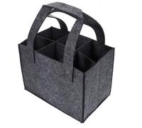 HOMSFOU Pochette à Vin en Feutre Pliable pour 6 Bouteilles, Porte-Bouteille Isotherme sans Peluche, pour Transport et Rangement Élégant