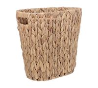 HOMSFOU Poubelle Artisanale en Osier Tressé avec Poignée, Panier de Rangement Naturel pour Chambre ou Salle de Bain, Design Léger et Solide