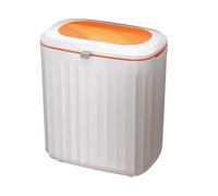 HOMSFOU Poubelle Suspendue Murale avec Couvercle, Plastique 8l, la Cuisine | Ouverture Coulissante, Installation Adhésive, pour Portes de Placard Évier, Usage Bureau