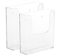 HOMSFOU Présentoir Mural Finition Soignée pour Bureau en Acrylique 2 Pièces Organiseur de Cartes Stable Base Solide pour Rangement Suspendu Simple