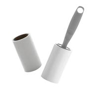 HOMSFOU Rouleau Anti-Peluches Pratique à Transporter Portable Léger en PP et Papier Blanchi sans Laisser de Traces, 1 Set avec 2 Recharges pour Vêtements et Literie