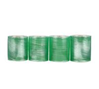HOMSFOU Ruban de Greffage PVC Vert Auto-adhésif 4 Rouleaux 3cm, Film Étirable Imperméable et Flexible pour Greffage de Semis et Agrumes en Milieu Agricole