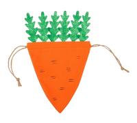 HOMSFOU Sachets de Bonbons en Tissu de Carotte pour Pâques, Paquet Présents Réutilisables pour Friandises, Petits Paquet de Rangement Alimentaires pour Fêtes et Chasse aux Œufs