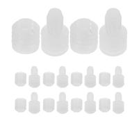 HOMSFOU Set de Chevilles à Écrou Pré-insérées Installation Facile et Durabilité en Nylon Blanc Lot de 20 pour Charnières D'armoires pour Montage de Meubles