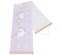 HOMSFOU Toise Murale pour Garçon et Filles 30x142 Cm en Bois et Toile, Tableau de Croissance Garçon et Filles Décor Chambre Bébé, Règle de Hauteur Amovible, Décoration Murale Ludique