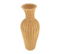 HOMSFOU Vase Décoratif Style Rustique Élégant en Rotin Synthétique Grand Vase Haut de 62cm pour Fleurs Séchées et Pampas pour Salon et Petits Espaces