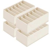 Homsorout Lot de 4 Organisateur de Tiroir Pliable, Beige