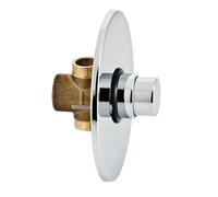 HOMSSY Robinet poussoir temporisé mural encastré - fermeture automatique 3-5 s, économie d’eau, acier inoxydable, garniture chromée incluse, filetage M-M 1/2"