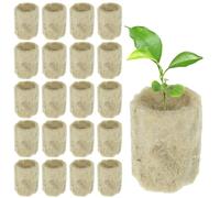 HOMURY Lot de 100 cylindriques en laine de roche : cube de culture hydroponique semis, bouchons de laine de roche, bouchons de plantes en laine de roche pour boutures, culture hydroponique, plantes