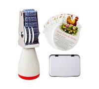 Homvik Tampon Dateur Manuel pour Œufs et Enveloppes, Marquage en Caoutchouc 4mm, pour les Poules Canard Turquie Oeufs D'oie (50 cartes)