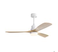 HOMVRA ventilateur de plafond 132 cm avec LED 18 W dimmable 6 vitesses moteur DC réversible blanc