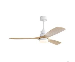 HOMVRA ventilateur de plafond 132 cm avec LED 18 W dimmable 6 vitesses moteur DC réversible blanc
