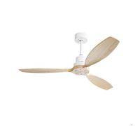 HOMVRA ventilateur de plafond 132 cm sans éclairage 6 vitesses télécommande moteur DC réversible blanc