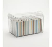 Homyl Conteneur stockage transparent en plastique avec couvercle à clip anti poussière pour organisation industrielle et scolaire, Pour l'école, Style 2