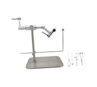 Homyl Étau à Mouches Réglable avec Base Antidérapante en Acier Inoxydable, Mâchoires Polies, et Lisse, Convient pour Le Montage de Mouches, avec des Outils