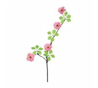 Homyl Faux Végétal Branche Fleur Artificielle Pétales Soie Tige Flexible Feuillage Installation Simple à Utiliser sur Cheminée Bureau Salle à Manger Décoration , Rose Vif