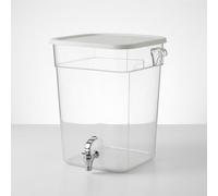 Homyl Fontaine à boissons en PC plastique, fontaine à cocktail glacées, pour la cuisine, 6L Carré avec robinet
