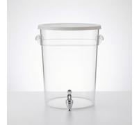 Homyl Fontaine à boissons en PC plastique, fontaine à cocktail glacées, pour la cuisine, 8L Carré avec robinet/Idéal