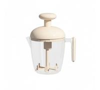 Homyl Fouet à Œufs Manuel Mousseur Mélangeur Batteur Fonctionnement Semi-automatique Manipulation Aisée Adapté pour Cuisine Étudiante, Blanc