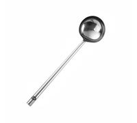 Homyl Louche à Soupe Cuillère Inox Poignée Isolée Grande Profondeur Finition Miroir Adaptée Cuisine Salle à Manger Restauration Collective, 10 Liang, Poignée Acier Brillant
