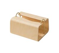 Homyl Porte-serviettes Bois Distributeur de Mouchoirs Support pour Serviettes Dispositif d'Extraction Structure Élégante en Noyer et Laiton Adapté pour, Moderne En Bouleau