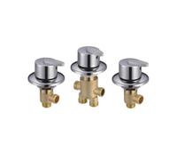 Homyl Robinet Assemblage pour Salle de Bain Doté d'Un Interrupteur Cylindrique Compact Connexion Filetée Bride Décorative Fonctionnalité Polyvalente, Feuille SY-1001B