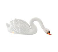 Homyl Statue de Cygne, Figurine de Jardin, Sculpture, Ornement D'extérieur, Décor Animalier en Résine, Objet de Collection Réaliste, Compact, Facile, Style A