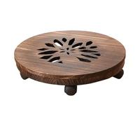 Homyl Support à Plantes en Bois à roulettes, Idéal pour Balcon et Jardin, avec Plateau pour Pots de Fleurs et Chariot pour Plantes, pour Une Utilisation Int, 21cm Style B