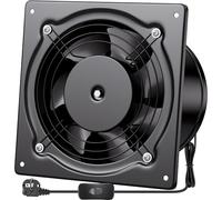 Hon&Guan 150mm Extracteur Mural Interrupteur Clapet Métal 38W Anti-retour