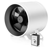 Hon&Guan HI-PE Ventilateur Tubulaire 150 mm Super Débit d'air 689 m³/h Économie d'énergie Moteur EC Silencieux Ventilateur de Ventilation pour Tente de Culture, Serre, Garage, Cuisine