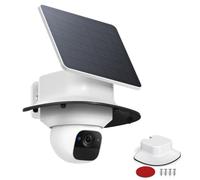 honecumi Housse de pluie pour caméra eufy SoloCam E30/E42, 4G LTE Cam S330 | Pare-soleil en ABS pour panneaux solaires montés sur le dessus, avec tampon adhésif et 4 vis. Caméra et panneau solaire non