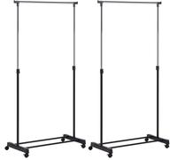 Honey can do GAR-01122 Porte-Vêtement à Hauteur Ajustable Acier Inoxydable Chrome 5,715 x 15,24 x 86,36 cm (Lot de 2)