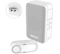Carillon sans fil enfichable Honeywell Home DC311SP2 série 3 avec bouton-poussoir (blanc)