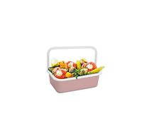 Honey Ware Color Line Boîte de conservation avec couvercle en émail rose - S - 0,42 l - Résistant à la chaleur jusqu'à 400 °C - Convient pour tous les types de cuisinières, four et barbecue - Boîte de
