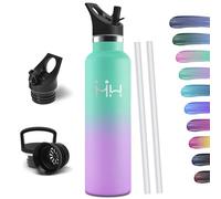 HoneyHolly Bouteille Isotherme 1L, étanche sans BPA, Gourde Isotherme, Double Paroi, Bouteille, 18/8 Acier Inoxydable, Gourde INOX, Bouteille d'eau pour Sport, Randonnée, École, Bureau