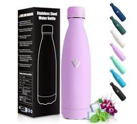 HoneyHolly Gourde Enfant, Acier Inoxydable 18/8, Bouteille Isotherme, 500ML Sans BPA, Gourde Inox Enfant, Étanche Double Isolation, Water Bottle pour Camping, Écoles, Gymnases-Violet Clair