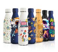 HoneyHolly Gourde Isotherme, Acier Inoxydable 18/8, Bouteille Isotherme, 500ML Sans BPA, Gourde Inox Enfant, Étanche Double Isolation, Gourde Inox pour Le Camping, Les Écoles, Les Gymnases
