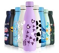 HoneyHolly Gourde Isotherme, Acier Inoxydable 18/8, Bouteille Isotherme, 500ML Sans BPA, Gourde Inox Enfant, Étanche Double Isolation, Bouteille Inox pour Le Camping, Les Écoles, Les Gymnases