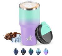 HoneyHolly Mug Isotherme 600 ML, Réutilisable, Tasse Isotherme pour Café, Acier Inoxydable 304, Emporter, Anti-fuite, Double Paroi, Étanche Gobelet de Voyage pour Café Chaud et Froid, Lait et Thé