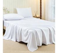 HONEYMOON 1 pièce Drap de lit rayé super doux, léger comme un nuage, doux et respirant, convient à toutes les tailles de lit - Simple, Double, Queen, King. Lavable en machine, essentiel pour la maison