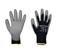 Honeywell 2400251-06 Gants de Manutention Générale Perfect Poly Black, Manipulation Fine en Milieu Sec, EN 388 4121 - Taille 6 (Pack de 10 paires)