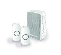 Honeywell Home DC313NFB Series 3 Carillon portable LED avec deux boutons poussoirs Blanc