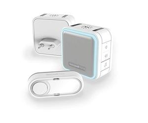 Honeywell Home DC515SHGP2- Kit Maison & Jardin Comprenant Fil + Un Carillon enfichable + Un Bouton Poussoir, Blanc, Norme