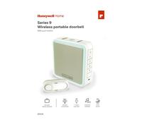 Honeywell Home DC915S Série 9 Portable, carillon radio à LED avec bouton de sonnette (blanc)