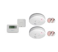 Honeywell Home Y3C710RFEU Thermostat programmable sur 7 Jours sans Fil T3R, Blanc, 136 x 98 x 62 mm & ELRO FS1805 Détecteur de fumée avec 5 Ans de Batterie et Aimant - Conforme à la Norme européenne
