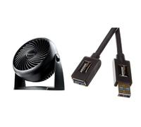 Honeywell HT-900E Ventilateur turbo puissant et silencieux et câble d'extension USB 3.0 AmazonBasics (A mâle vers A femelle) 3 m (rétrocompatibilité avec USB 2.0 et 1.1)